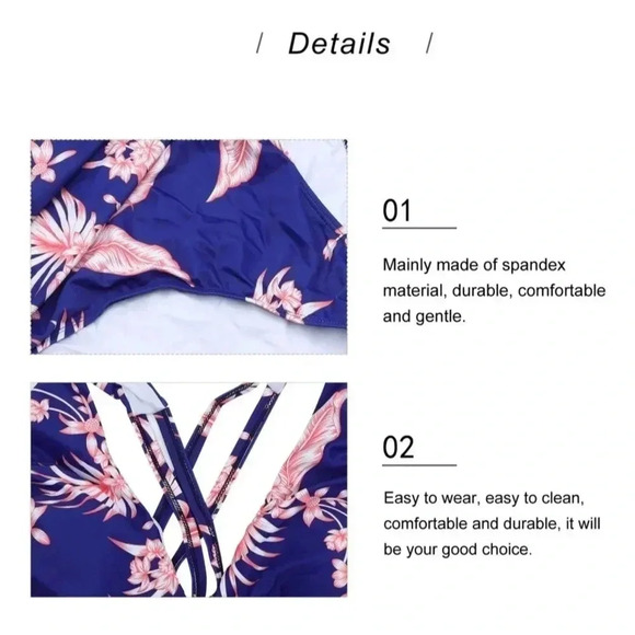YOU DI AN Tropical One PieceSwimsuit Size XL - Picture 7 of 9